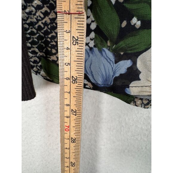 Cabi Snake Charmer sheer blouse multi floral whimsy goth sz M - Picture 5 of 7